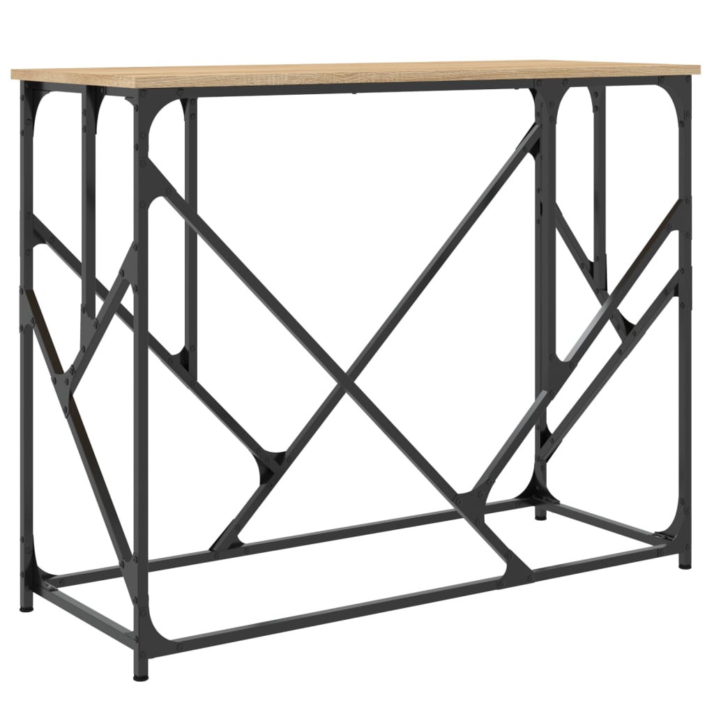 Konsollbord Sonoma Eik 100X40X80 Cm Konstruert Tre