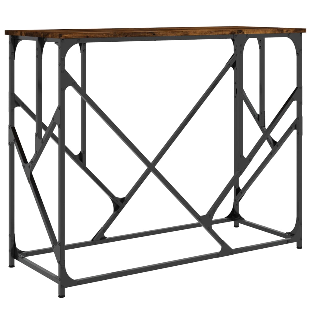 Konsollbord Røkt Eik 100X40X80 Cm Konstruert Tre