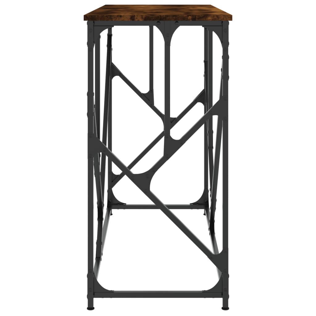 Konsollbord Røkt Eik 100X40X80 Cm Konstruert Tre