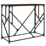 Konsollbord Røkt Eik 100X40X80 Cm Konstruert Tre