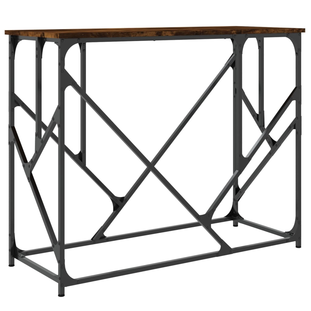 Konsollbord Røkt Eik 100X40X80 Cm Konstruert Tre