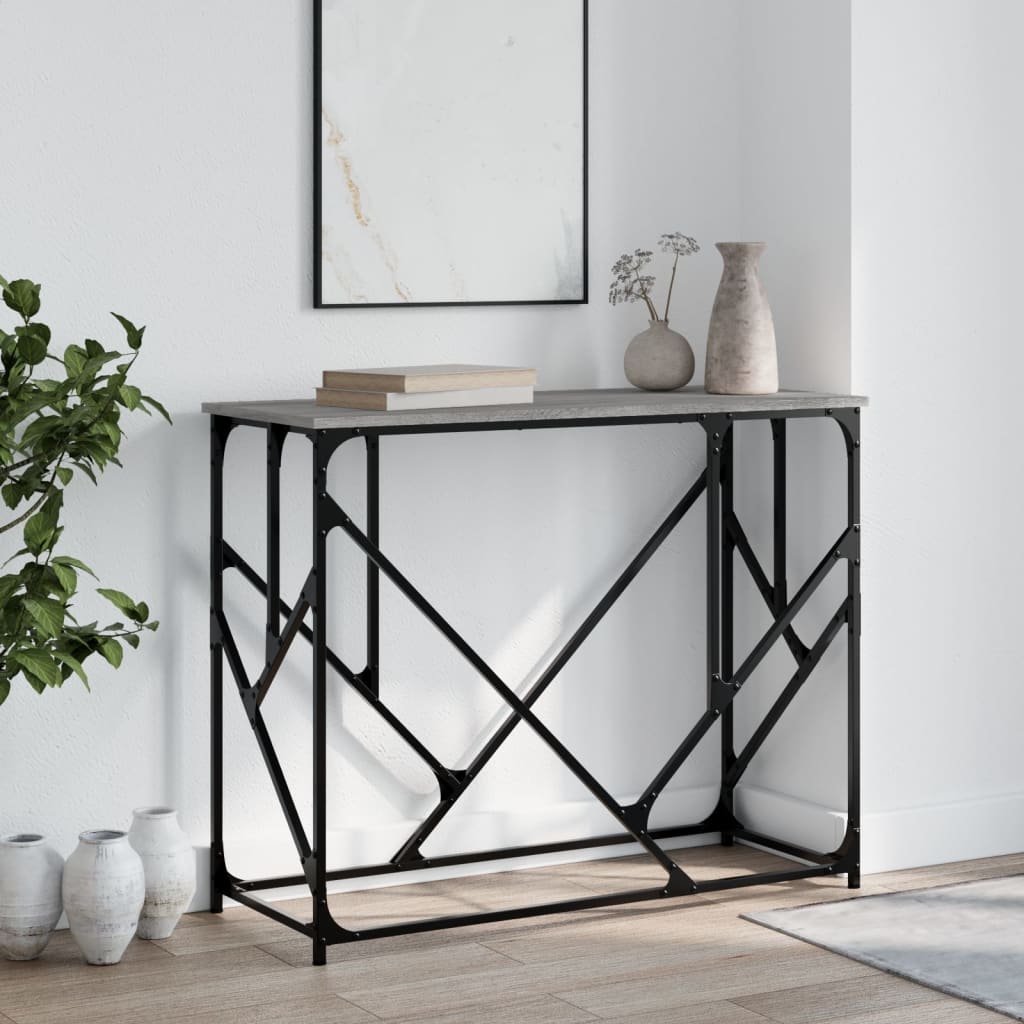 Konsollbord Grå Sonoma 100X40X80 Cm Konstruert Tre