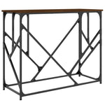 Konsollbord Brun Eik 100X40X80 Cm Konstruert Tre