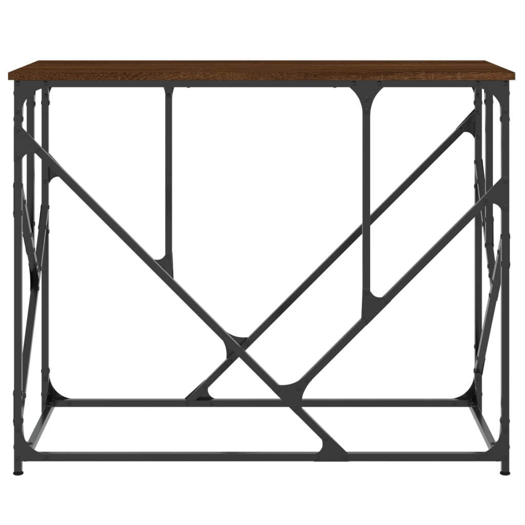 Konsollbord Brun Eik 100X40X80 Cm Konstruert Tre