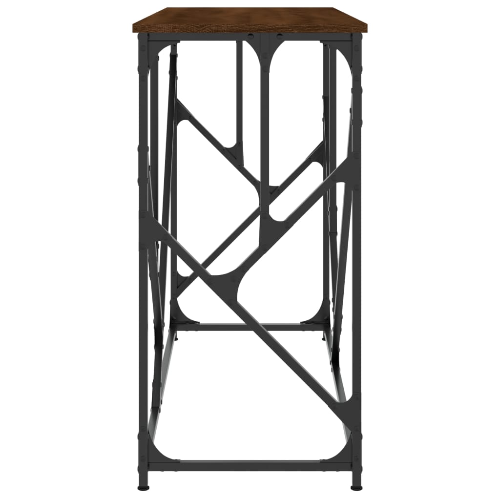 Konsollbord Brun Eik 100X40X80 Cm Konstruert Tre