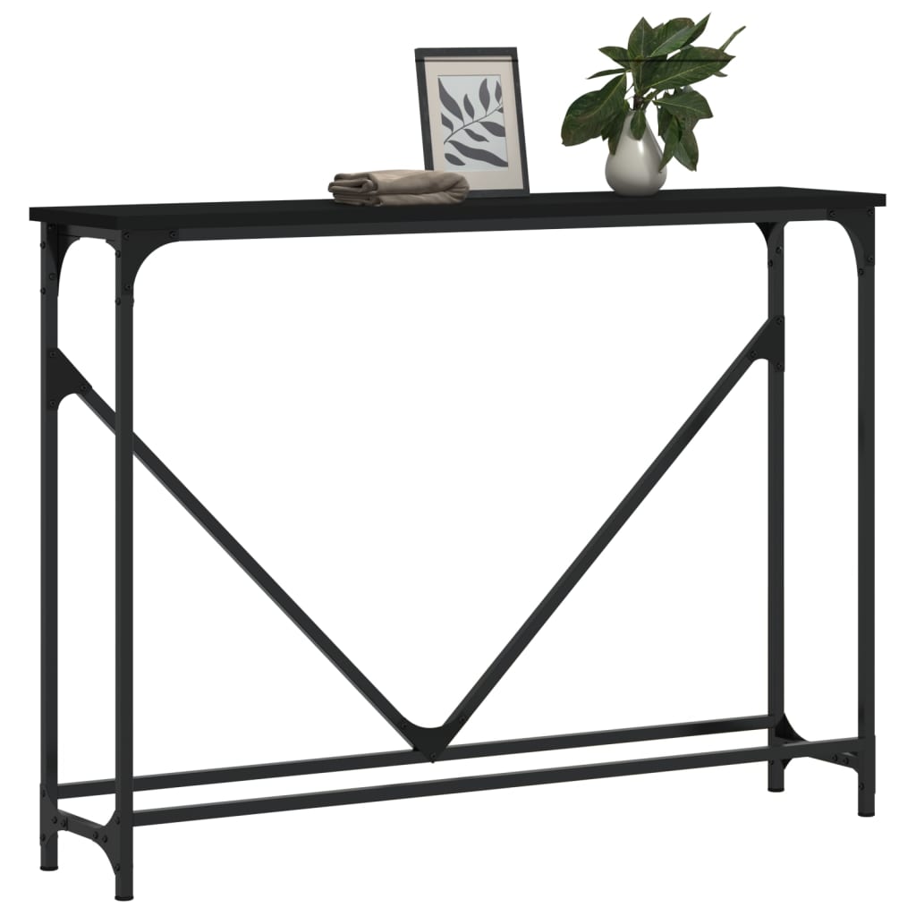 Konsollbord Svart 102X22,5X75 Cm Konstruert Tre