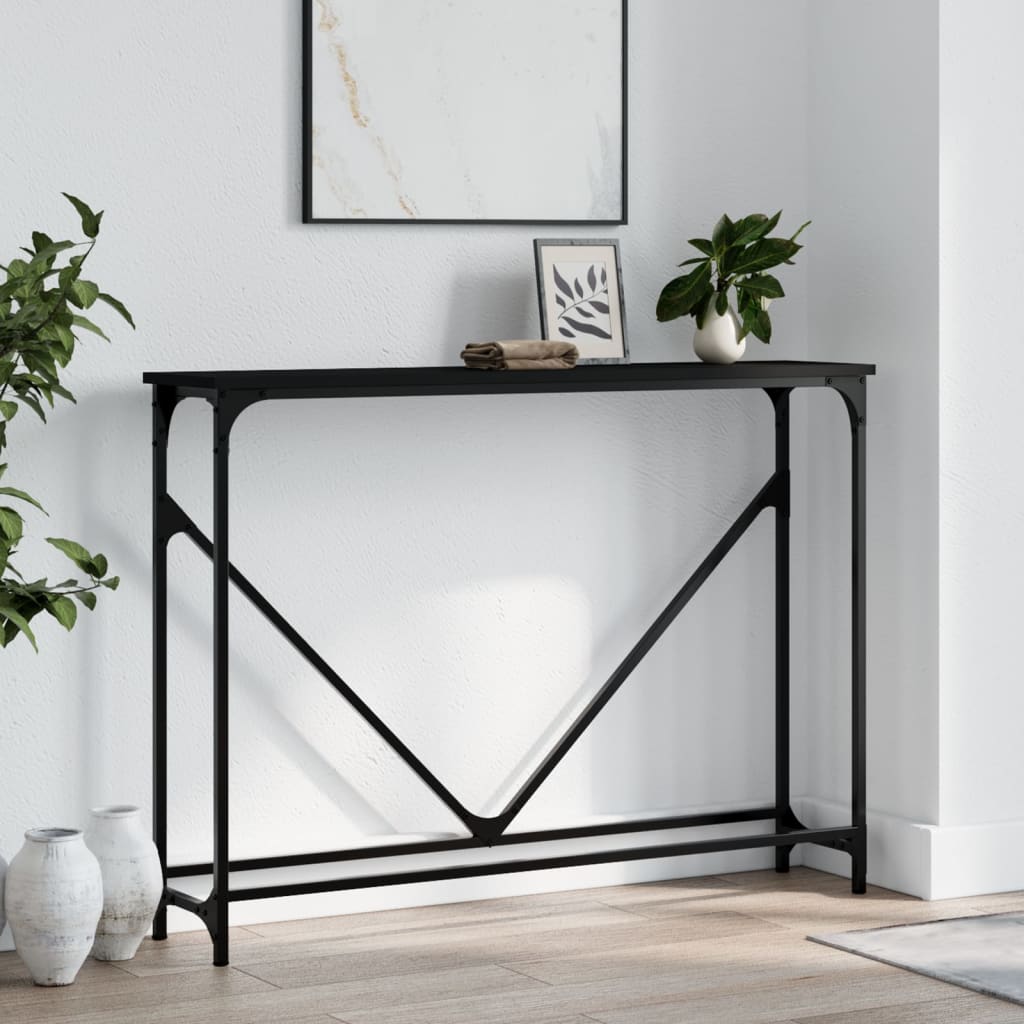 Konsollbord Svart 102X22,5X75 Cm Konstruert Tre
