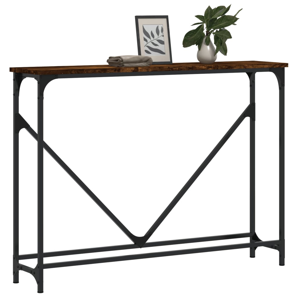 Konsollbord Røkt Eik 102X22,5X75 Cm Konstruert Tre