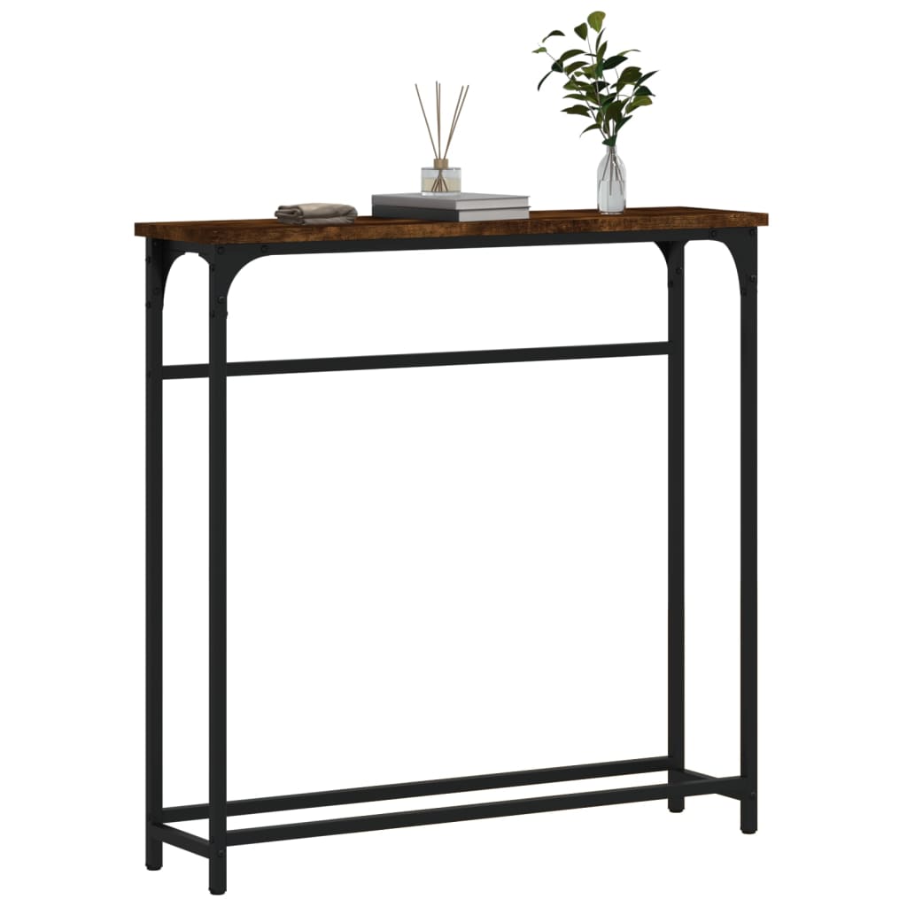 Konsollbord Røkt Eik 75X19,5X75 Cm Konstruert Tre