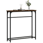 Konsollbord Røkt Eik 75X19,5X75 Cm Konstruert Tre