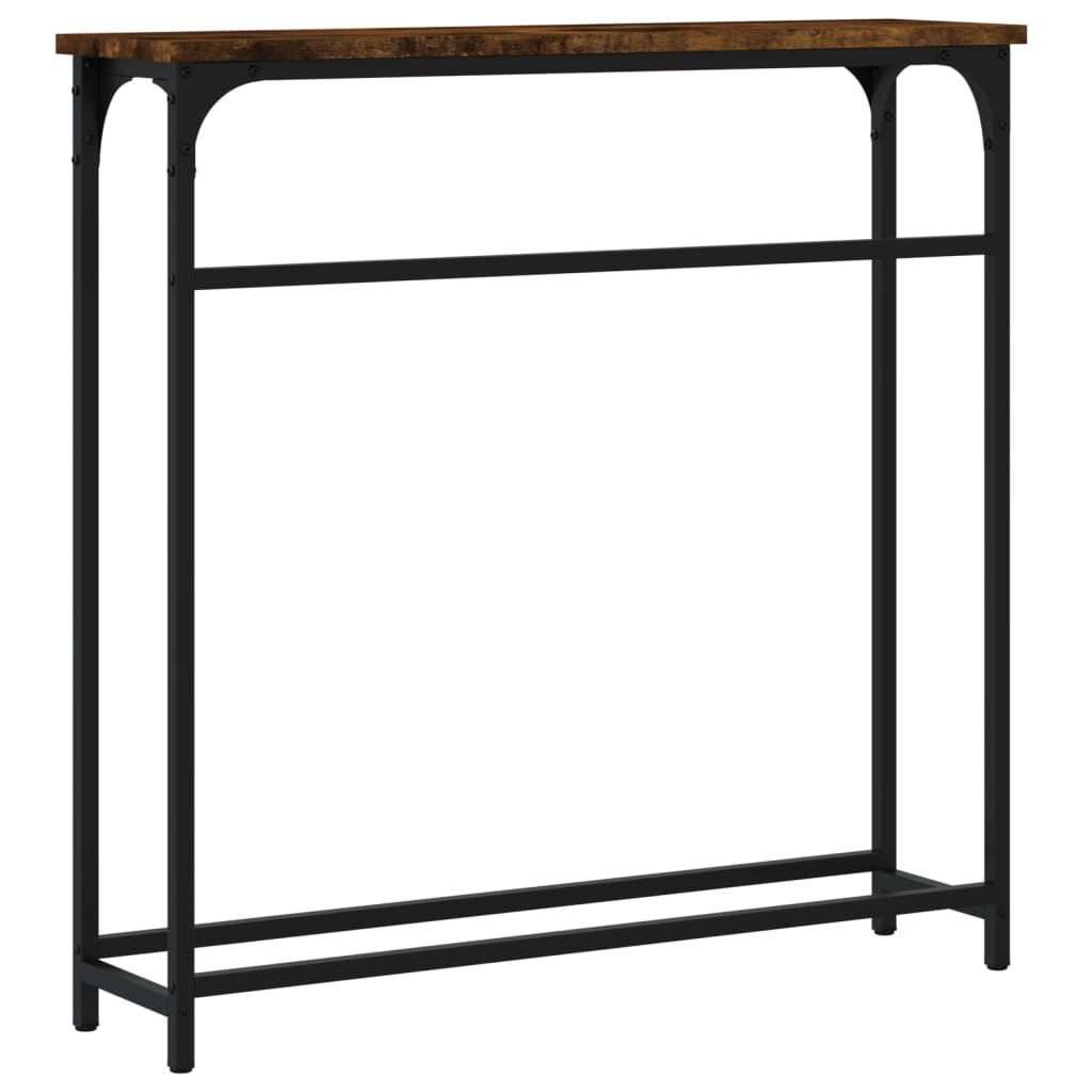 Konsollbord Røkt Eik 75X19,5X75 Cm Konstruert Tre