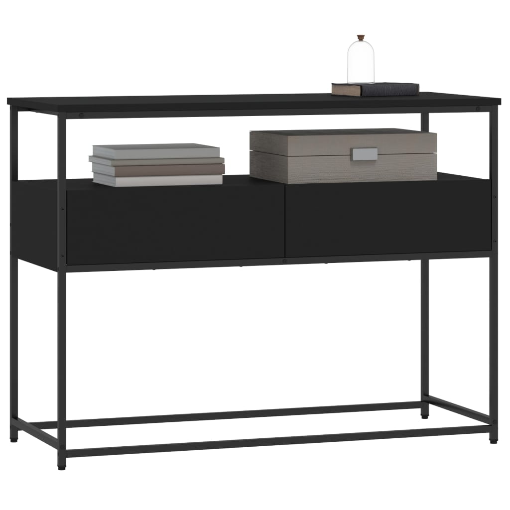Konsollbord Svart 100X40X75 Cm Konstruert Tre