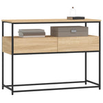 Konsollbord Sonoma Eik 100X40X75 Cm Konstruert Tre