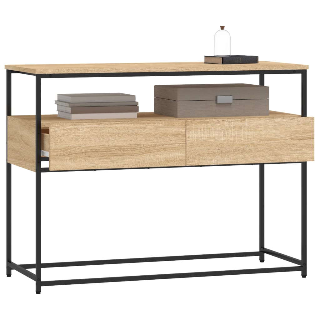 Konsollbord Sonoma Eik 100X40X75 Cm Konstruert Tre