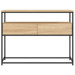 Konsollbord Sonoma Eik 100X40X75 Cm Konstruert Tre