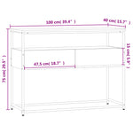 Konsollbord Sonoma Eik 100X40X75 Cm Konstruert Tre