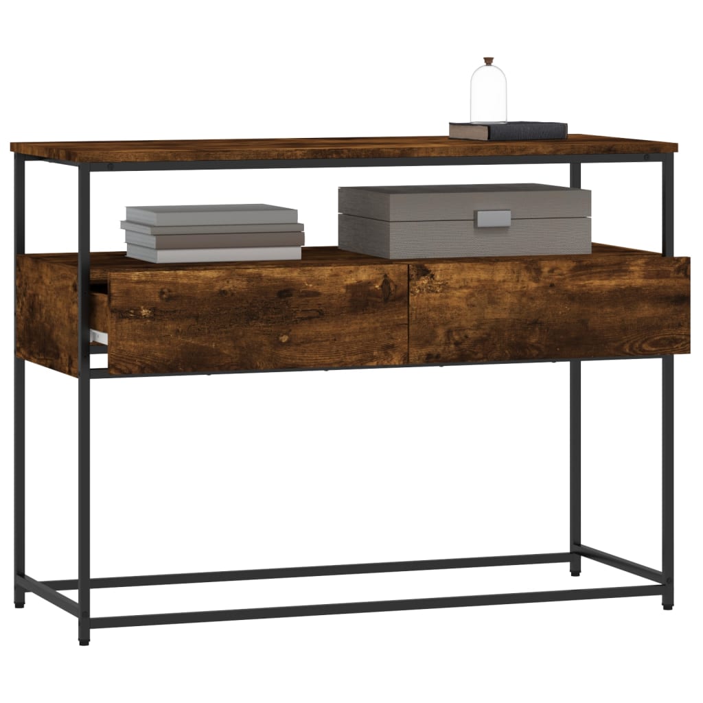 Konsollbord Sonoma Eik 100X40X75 Cm Konstruert Tre