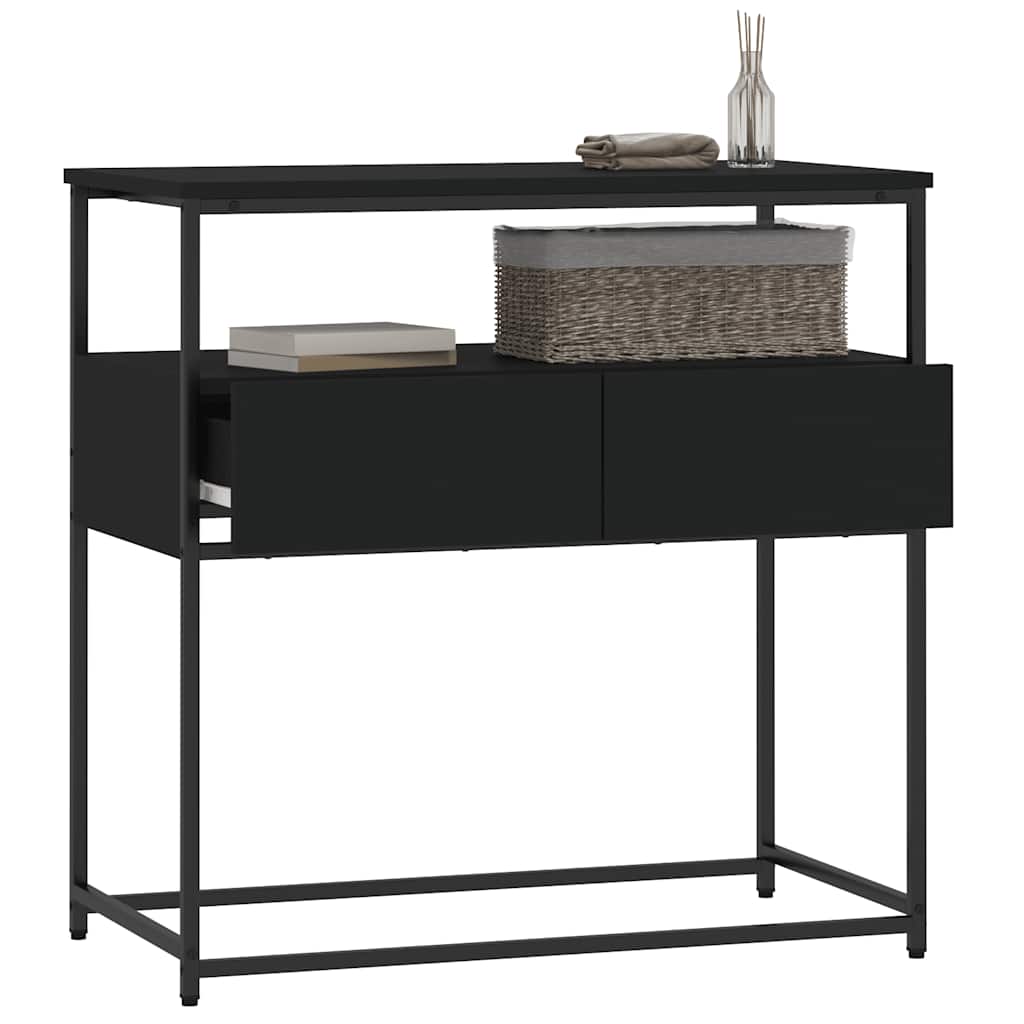 Konsollbord Svart 75X40X75 Cm Konstruert Tre