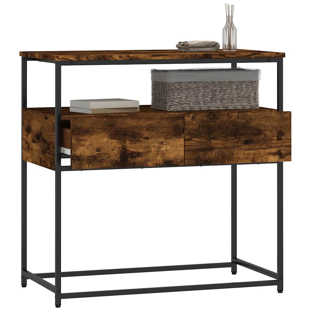 Konsollbord Røkt Eik 75X40X75 Cm Konstruert Tre