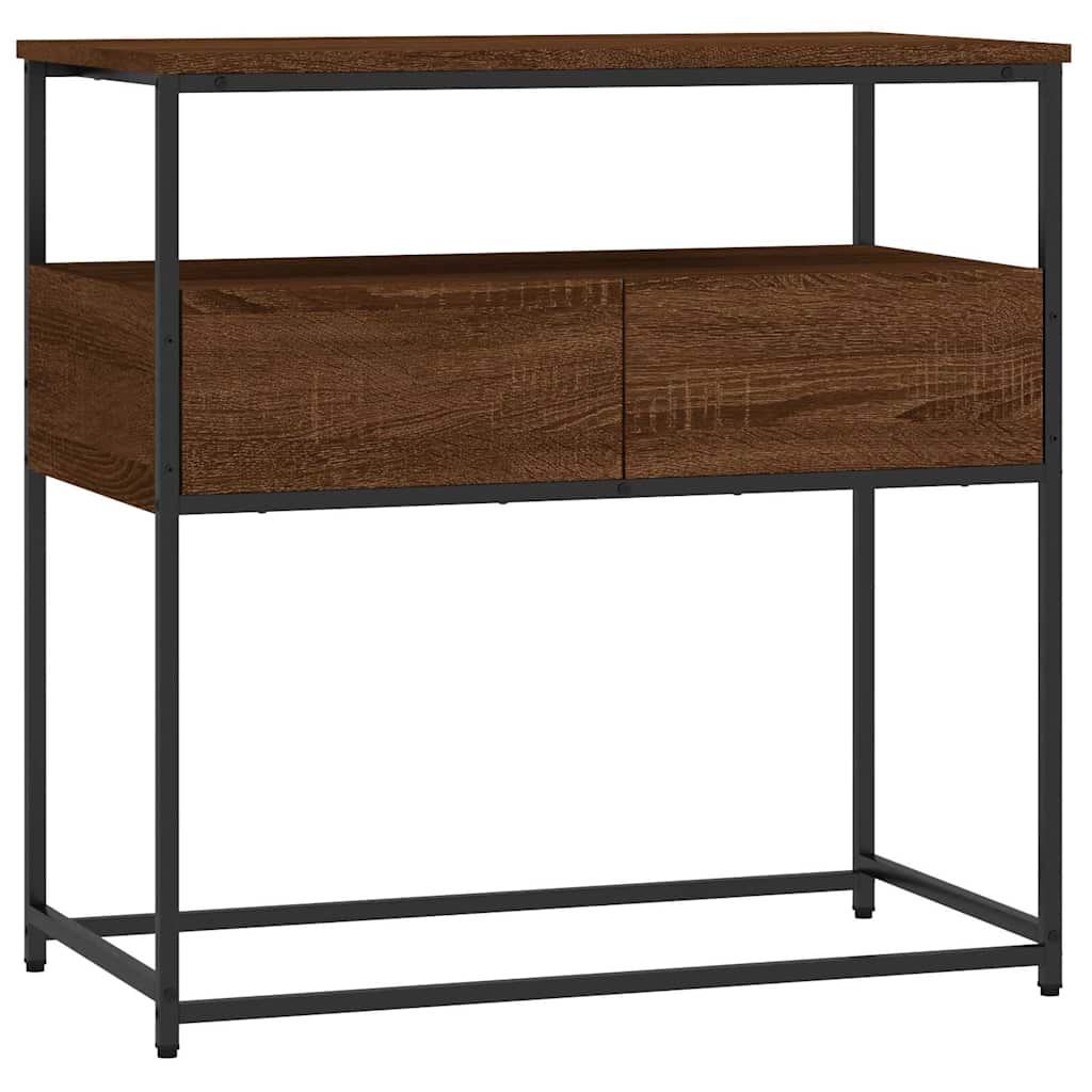Konsollbord Brun Eik 75X40X75 Cm Konstruert Tre
