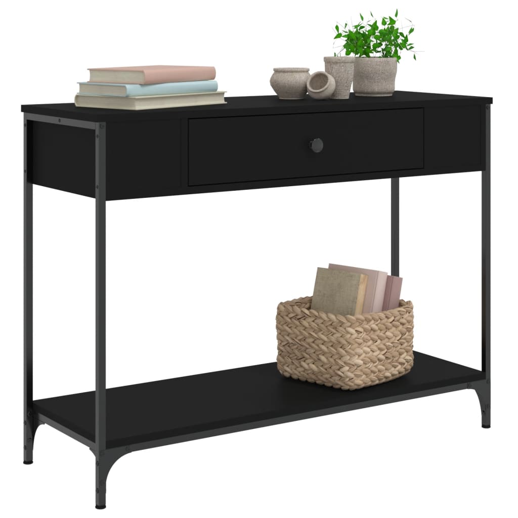 Konsollbord Svart 100X34,5X75 Cm Konstruert Tre
