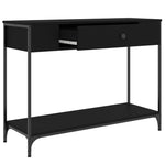 Konsollbord Svart 100X34,5X75 Cm Konstruert Tre