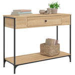 Konsollbord Sonoma Eik 100X34,5X75 Cm Konstruert Tre