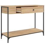 Konsollbord Sonoma Eik 100X34,5X75 Cm Konstruert Tre