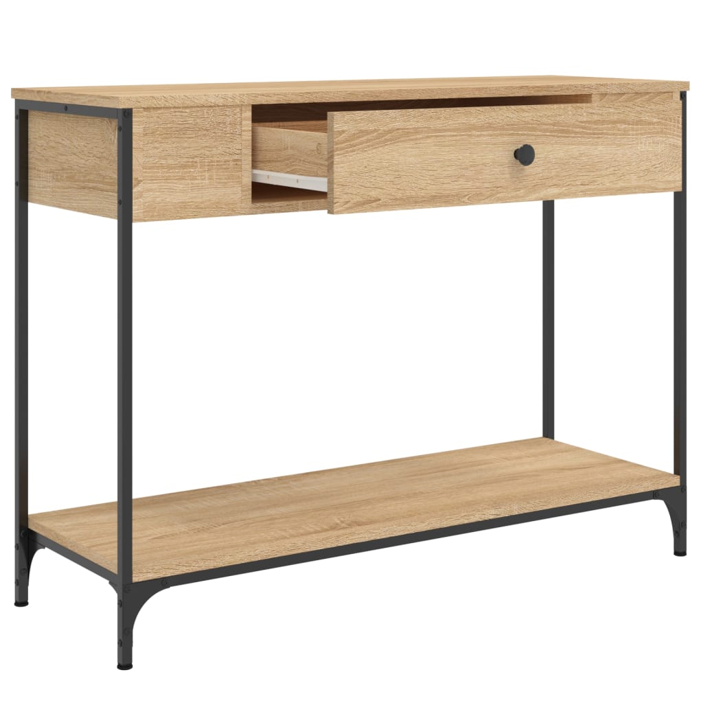 Konsollbord Sonoma Eik 100X34,5X75 Cm Konstruert Tre
