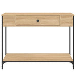 Konsollbord Sonoma Eik 100X34,5X75 Cm Konstruert Tre