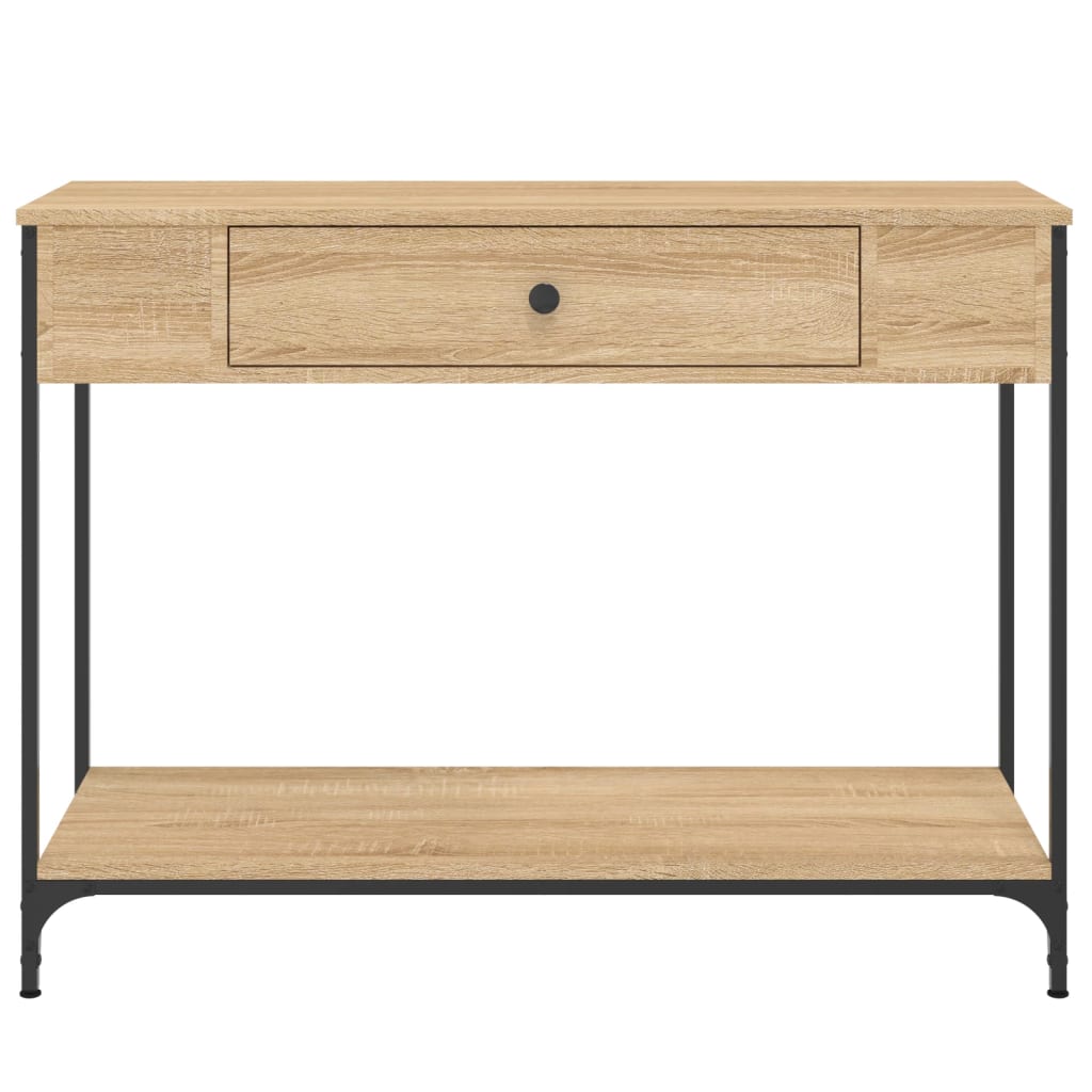 Konsollbord Sonoma Eik 100X34,5X75 Cm Konstruert Tre
