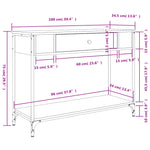 Konsollbord Sonoma Eik 100X34,5X75 Cm Konstruert Tre