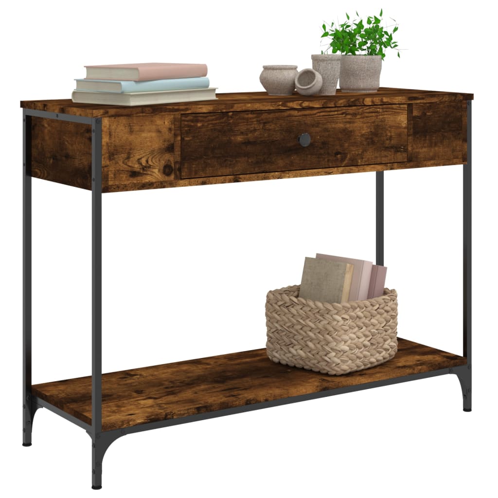 Konsollbord Sonoma Eik 100X34,5X75 Cm Konstruert Tre