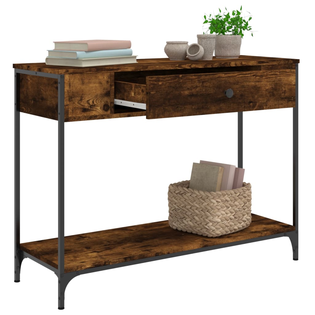 Konsollbord Sonoma Eik 100X34,5X75 Cm Konstruert Tre
