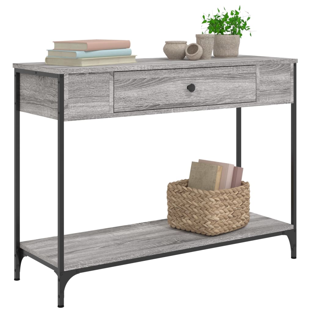 Konsollbord Grå Sonoma 100X34,5X75 Cm Konstruert Tre