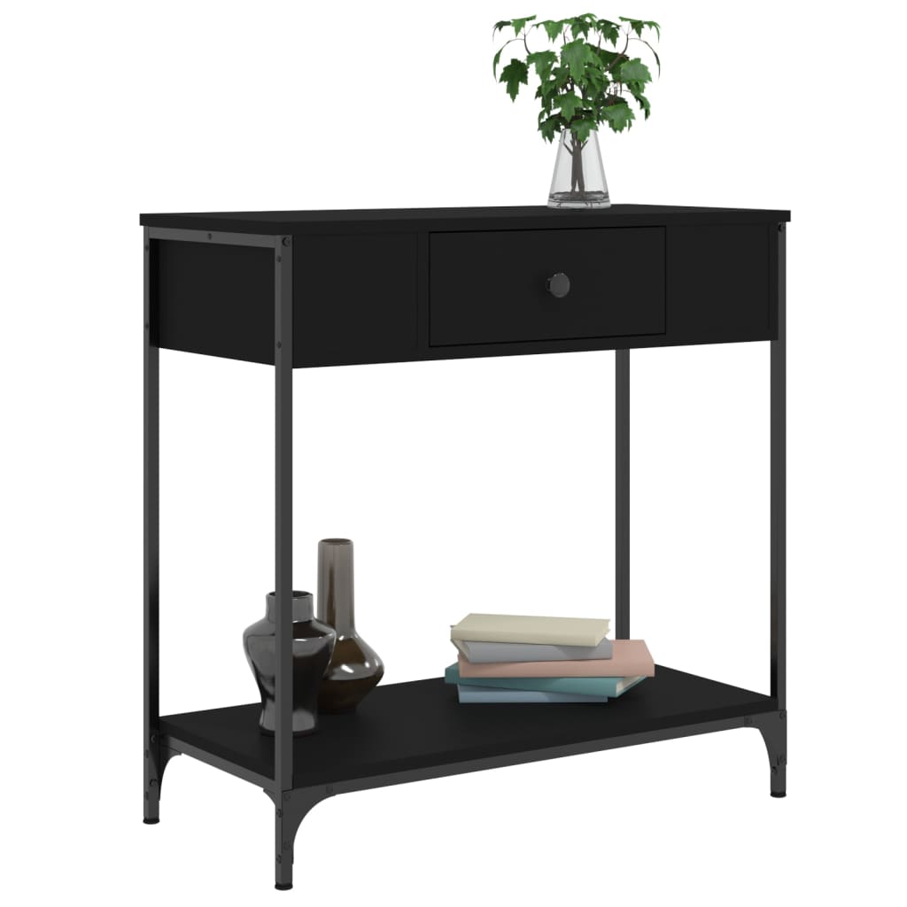 Konsollbord Svart 75X34,5X75 Cm Konstruert Tre