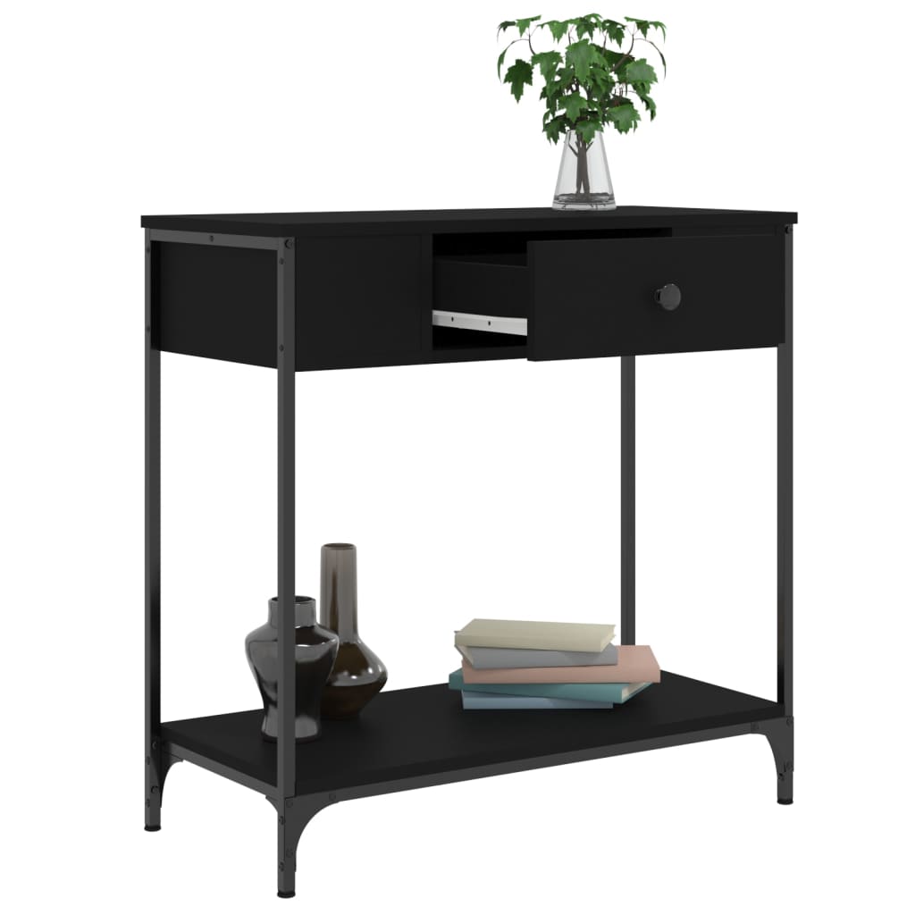 Konsollbord Svart 75X34,5X75 Cm Konstruert Tre