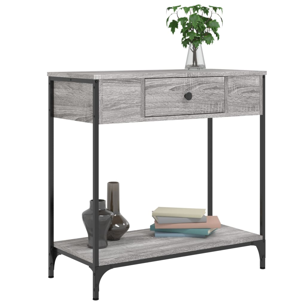 Konsollbord Grå Sonoma 75X34,5X75 Cm Konstruert Tre