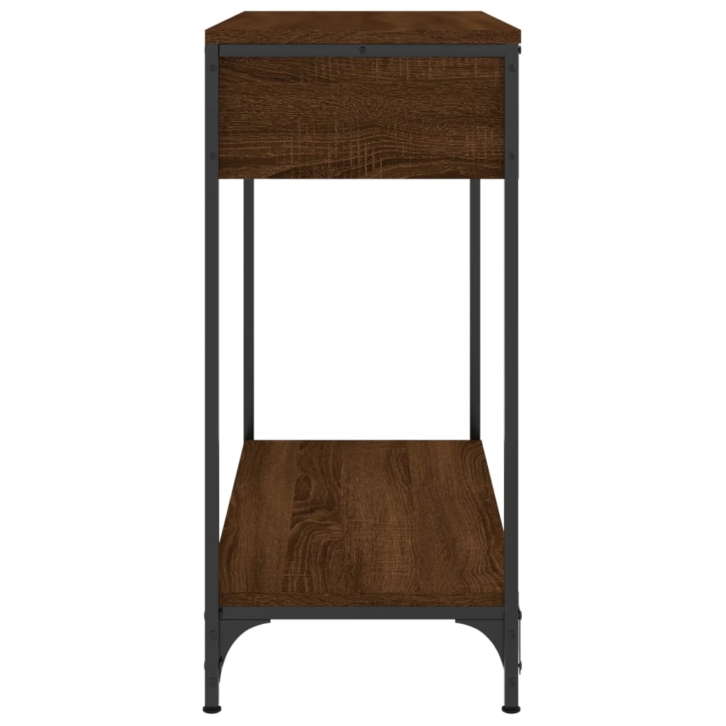 Konsollbord Brun Eik 75X34,5X75 Cm Konstruert Tre