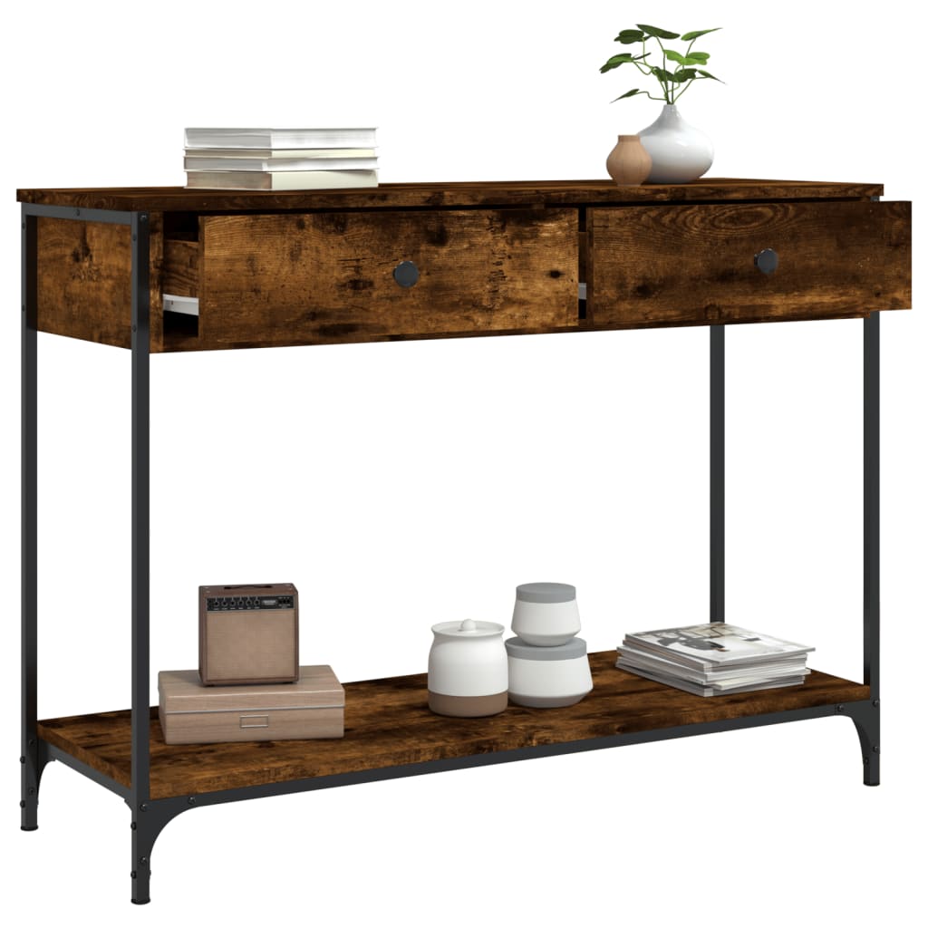 Konsollbord Sonoma Eik 100X34,5X75 Cm Konstruert Tre