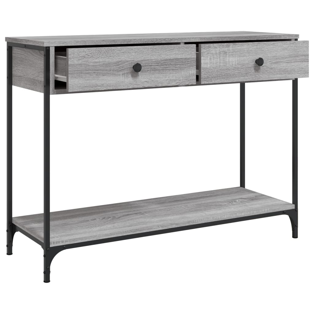Konsollbord Grå Sonoma 100X34,5X75 Cm Konstruert Tre