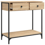 Konsollbord Sonoma Eik 75X34,5X75 Cm Konstruert Tre