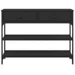 Konsollbord Svart 100X25X75 Cm Konstruert Tre