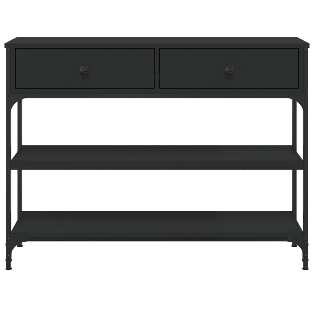 Konsollbord Svart 100X25X75 Cm Konstruert Tre