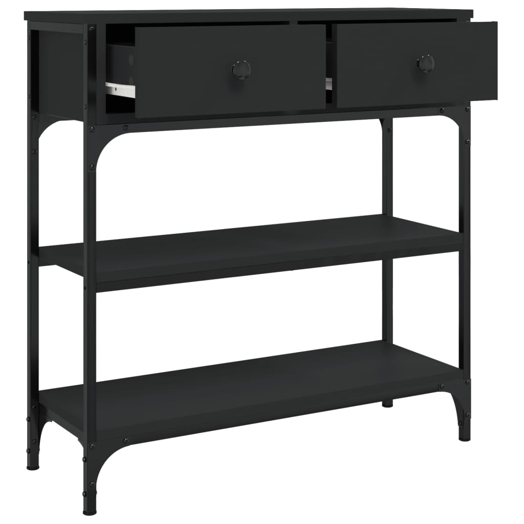 Konsollbord Svart 72,5X25X75 Cm Konstruert Tre