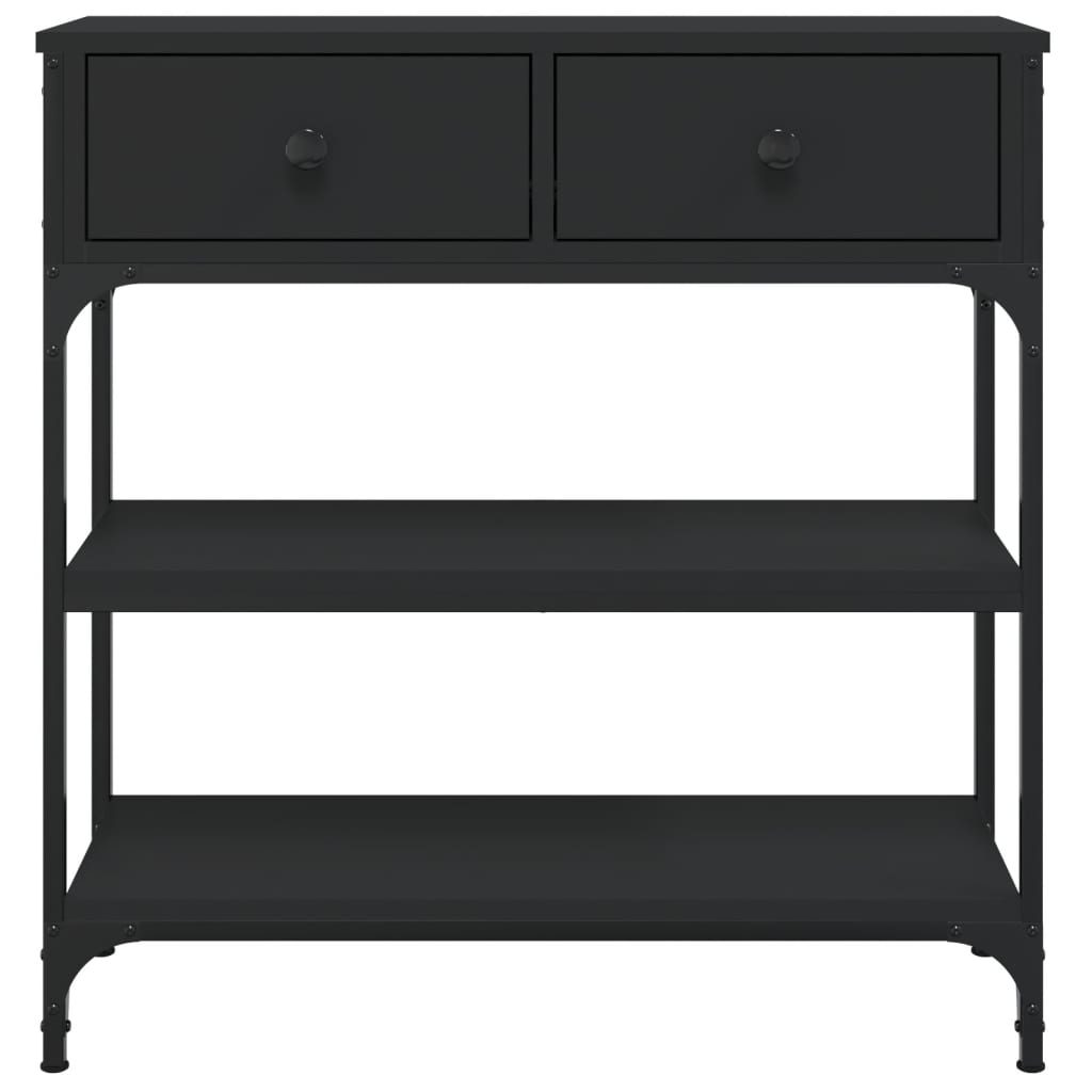 Konsollbord Svart 72,5X25X75 Cm Konstruert Tre