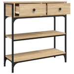 Konsollbord Sonoma Eik 72,5X25X75 Cm Konstruert Tre
