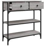 Konsollbord Grå Sonoma 72,5X25X75 Cm Konstruert Tre