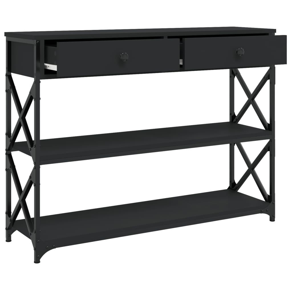 Konsollbord Svart 100X28X75 Cm Konstruert Tre