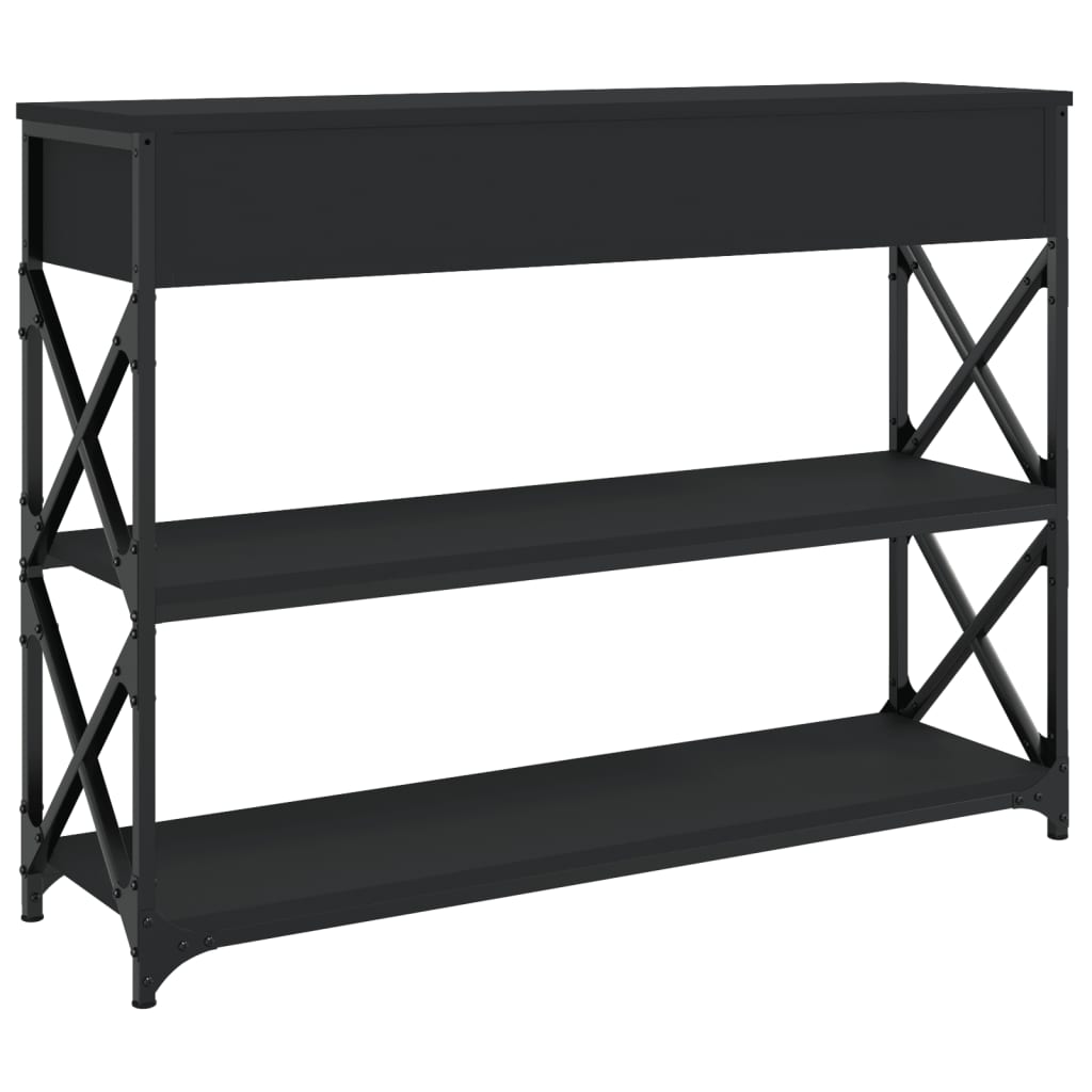 Konsollbord Svart 100X28X75 Cm Konstruert Tre